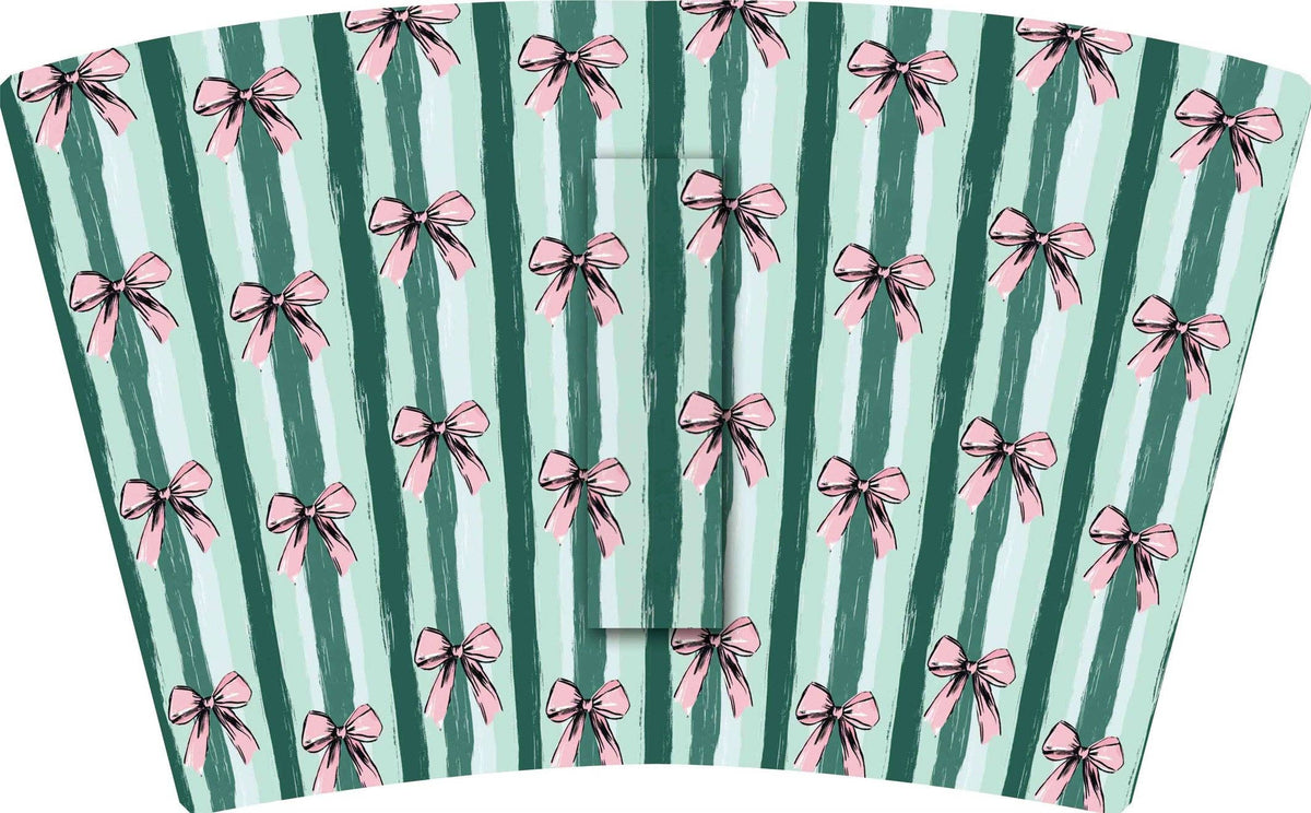 (MID AUGUST PRE-ORDER) WINTERGREEN STRIPES WITH PINO BOWS (TALL ONLY)