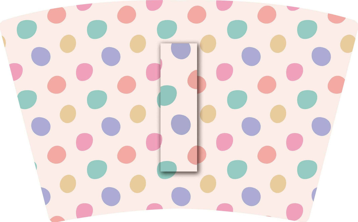 (MID AUGUST PRE-ORDER) (TALL ONLY) Multi Color Dots with Teal Bow