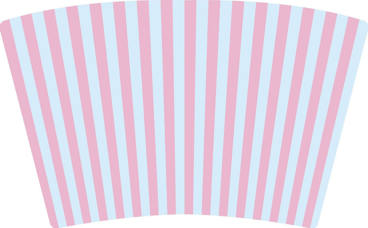 (MID AUGUST PRE-ORDER) Pink & Blue Stripes with Pink Bow (TALL ONLY)