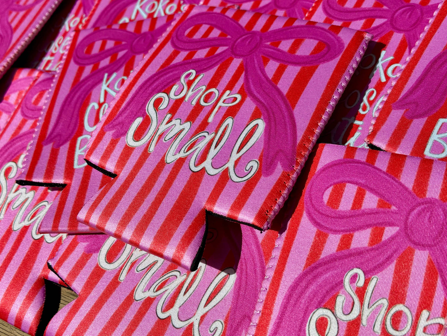 Shop small custom business name koozies