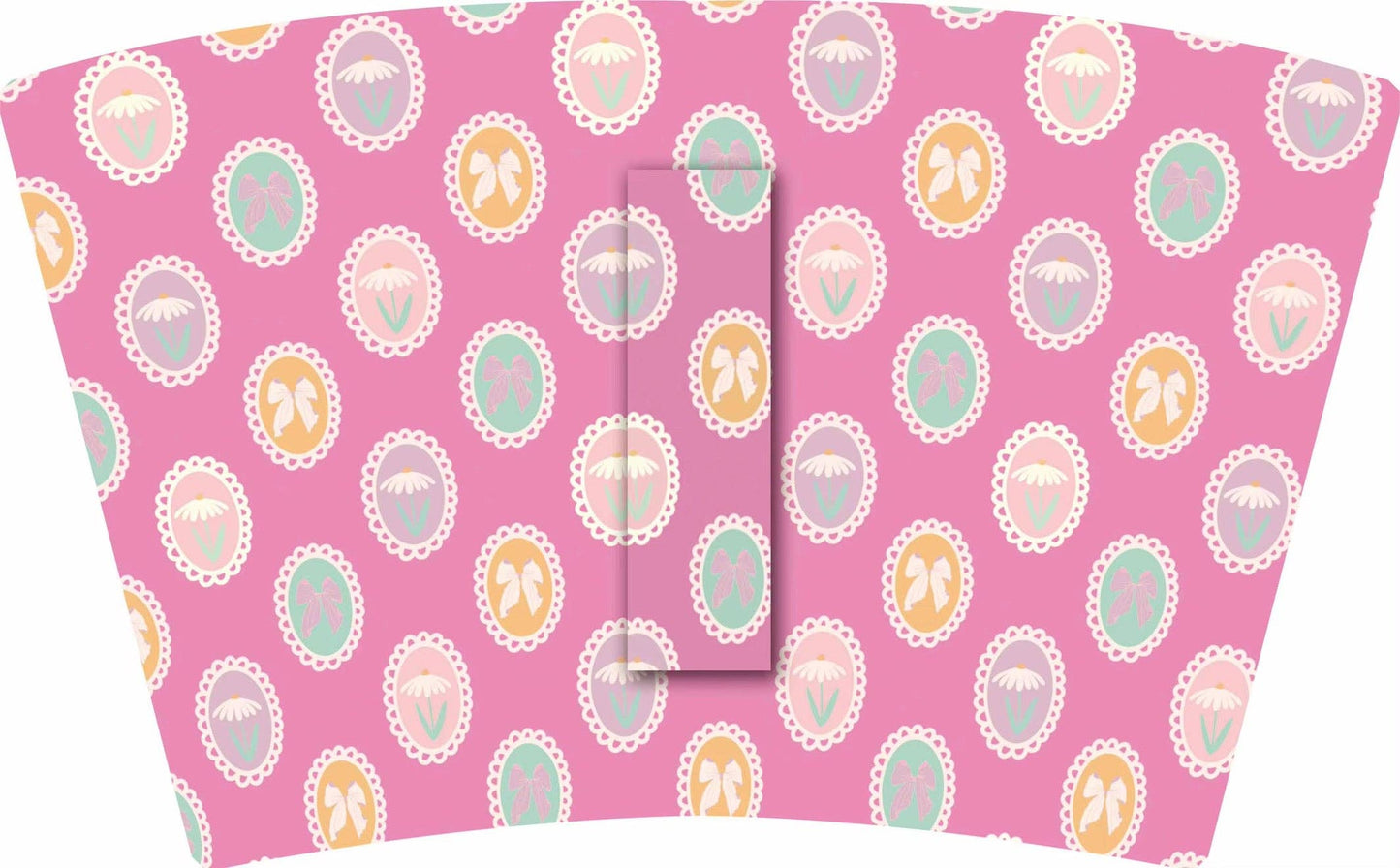 LM-BRIGHT PINK CAMEO BOWS & FLOWERS (TALL ONLY)