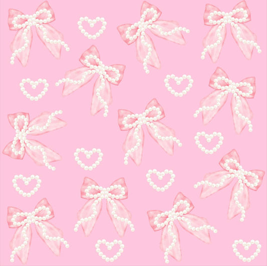 PINK BOWS & PEARLS  (TALL ONLY)