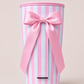 (MID AUGUST PRE-ORDER) Pink & Blue Stripes with Pink Bow (TALL ONLY)
