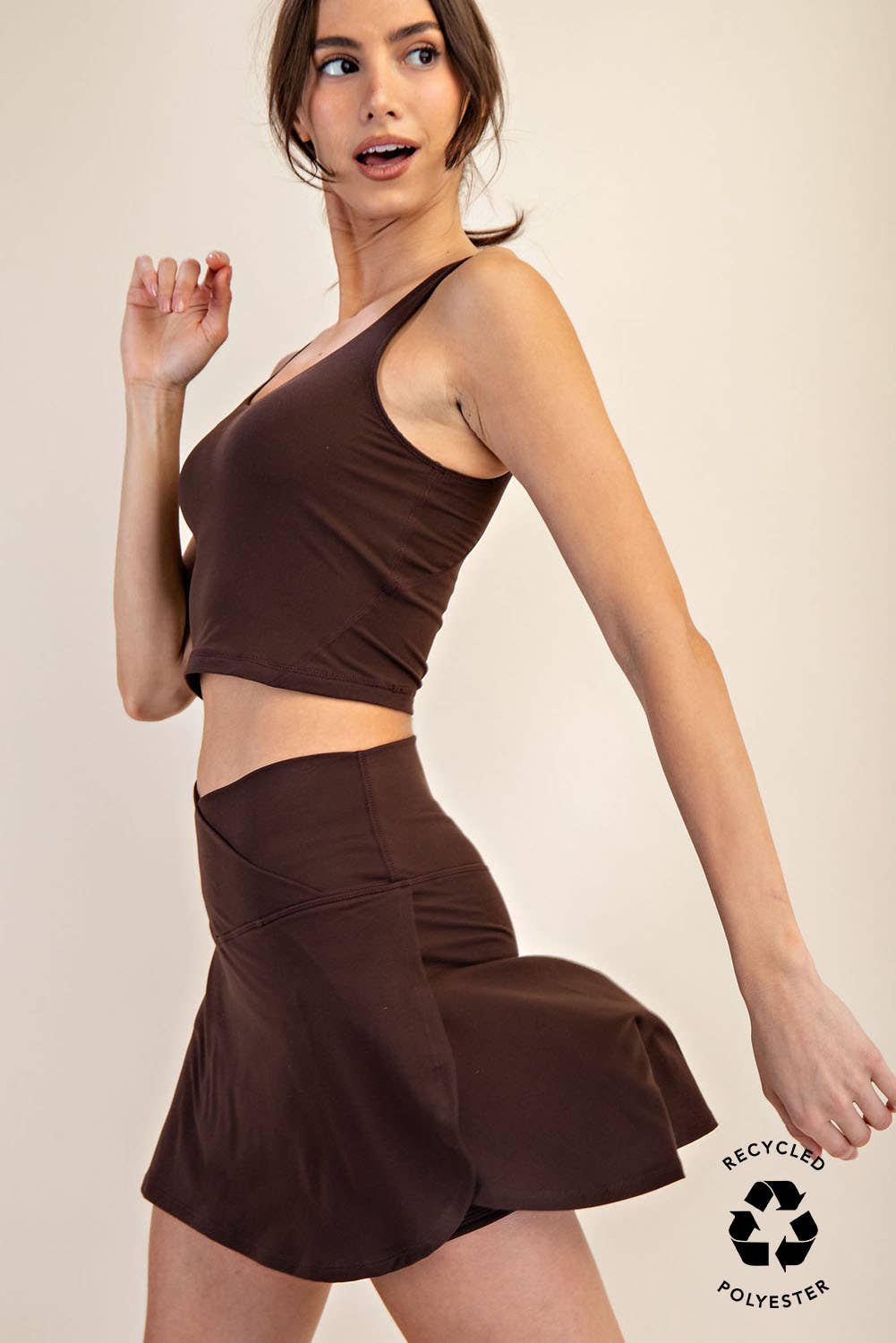 BUTTER V SHAPED HIGH-WAIST SKORT