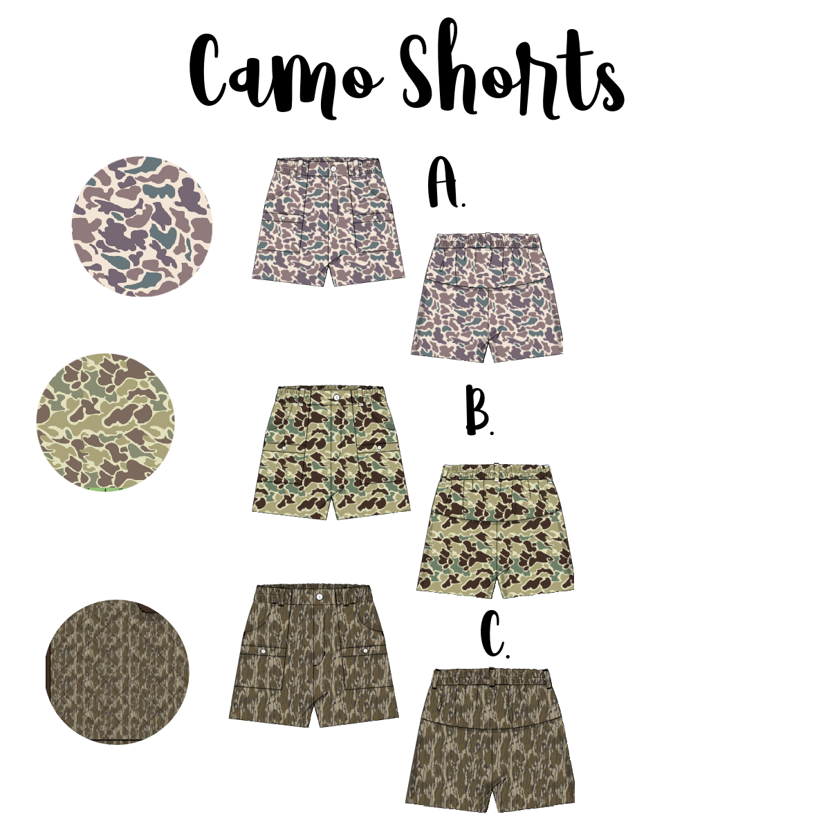 PO 96 CAMO SHORTS