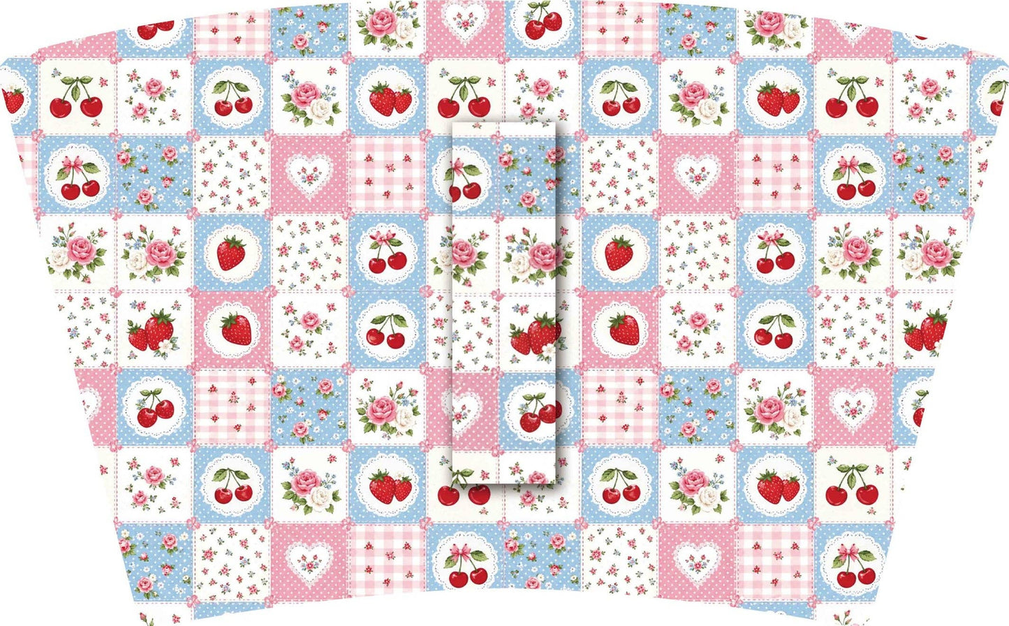 (MID AUGUST PRE-ORDER) Strawberry & Cherry Quilt with Pink Bow (TALL ONLY)