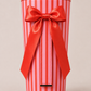 (MID AUGUST PRE-ORDER)    (TALL ONLY)  Red & Pink Stripes with Red Bow