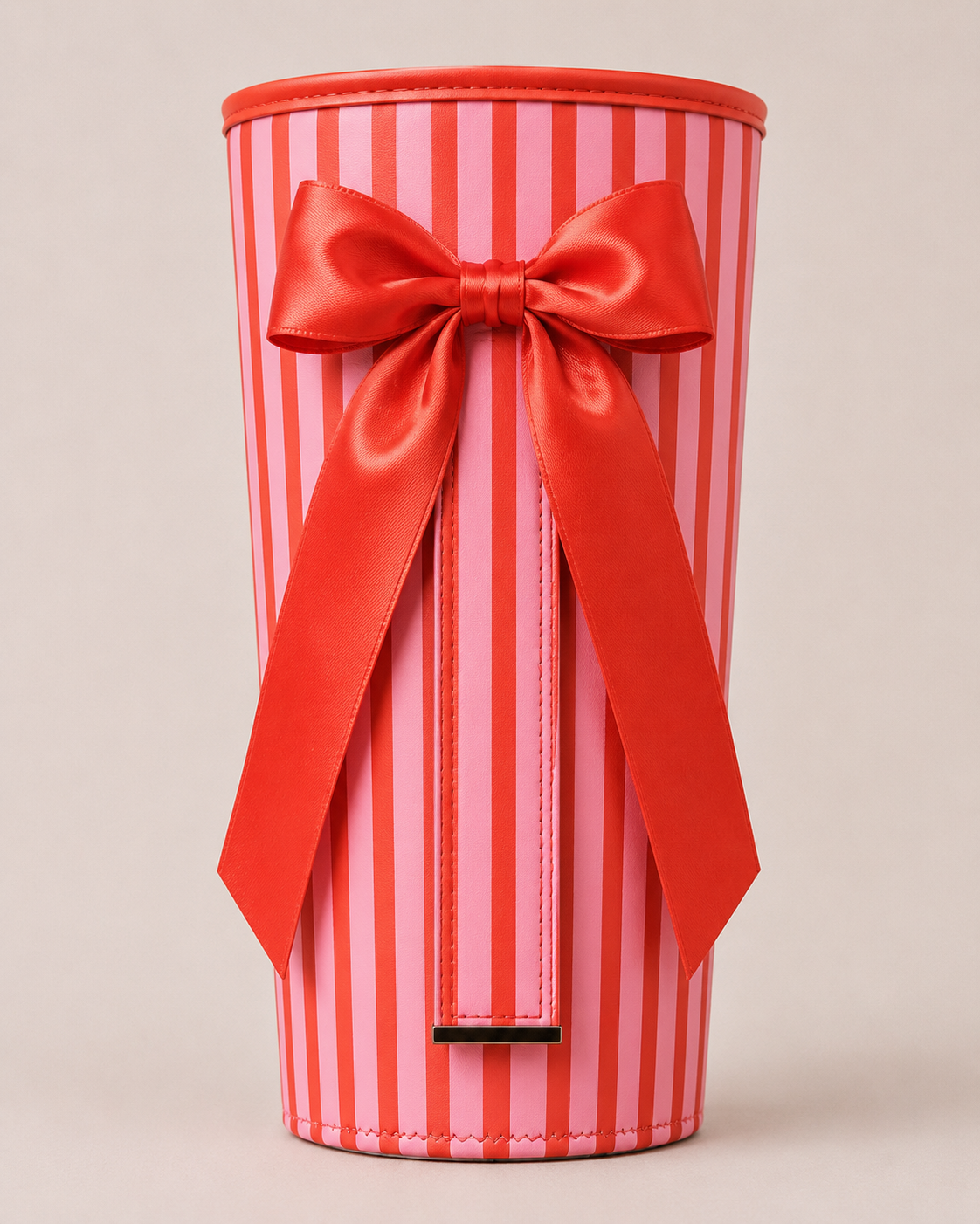 (MID AUGUST PRE-ORDER)    (TALL ONLY)  Red & Pink Stripes with Red Bow