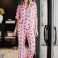 Cherry Bow Repeat Valentine's Pajama Pants Set