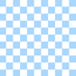 (MID OCTOBER PRE-ORDER) Blue Checker with Handle Blue Bow    (TALL ONLY)