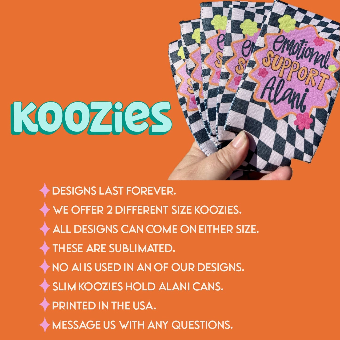 Shop small custom business name koozies
