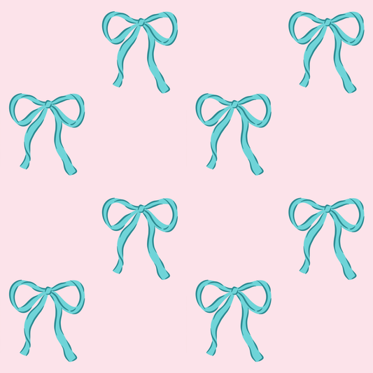 (MID OCTOBER PRE-ORDER) Pink with Teal Bows (TALL ONLY)