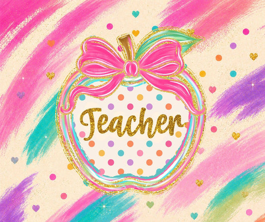 (MID AUGUST PRE-ORDER) Teacher- Polka Dot Apple(TALL ONLY)
