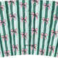 (MID AUGUST PRE-ORDER) WINTERGREEN STRIPES WITH PINO BOWS (TALL ONLY)