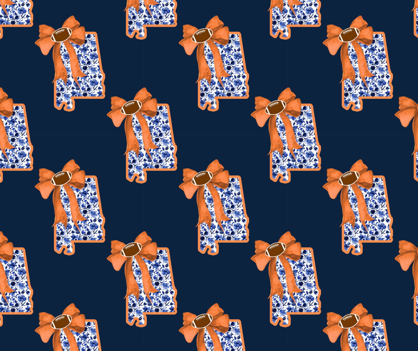 Navy & Orange AL STATE AUB (TALL)