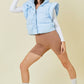 Ruffle Puffer Vest With Bow Tie Detail