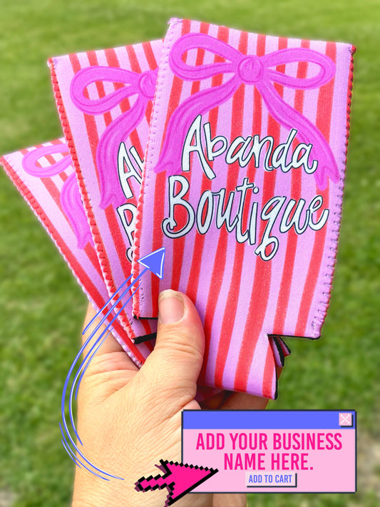 Shop small custom business name koozies