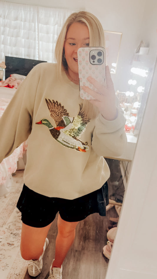 Sequin Duck Sweatshirt