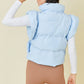 Ruffle Puffer Vest With Bow Tie Detail