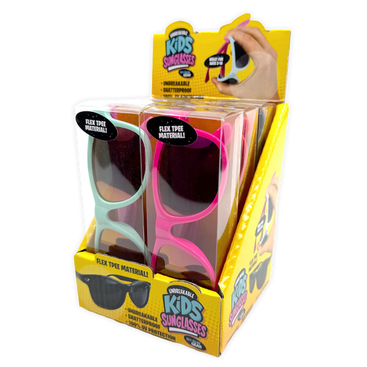Unbreakable Kids Sunglasses Assortment - 6/Display