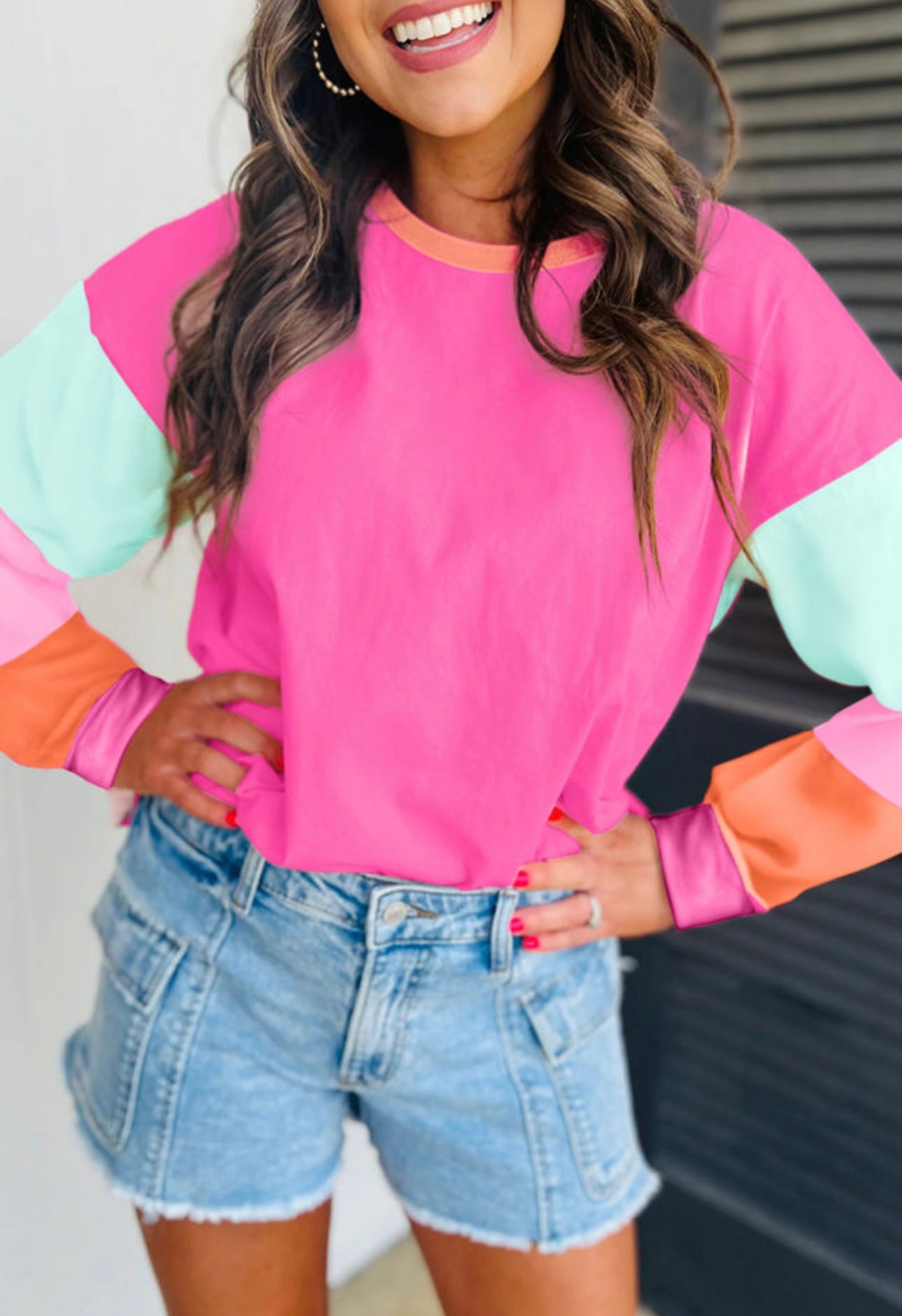 COLOR BLOCK LONG SLEEVE