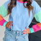 COLOR BLOCK LONG SLEEVE