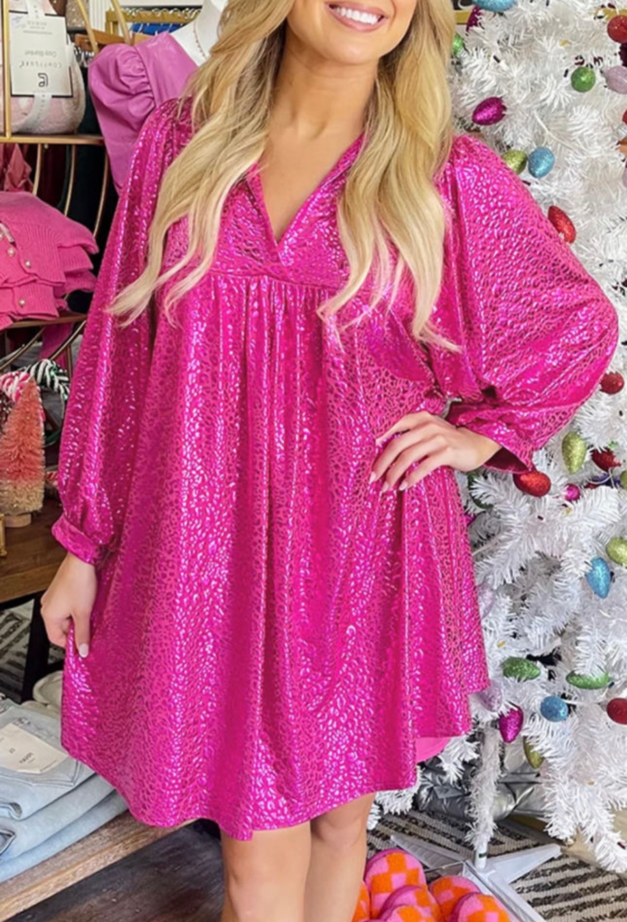 PINK CHEETAH DRESS