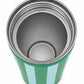 Aqua and Green Striped Can Coolers Wholesale