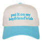 Put It On My Boyfriend's Tab Two-Toned Wholesale Vintage Hat