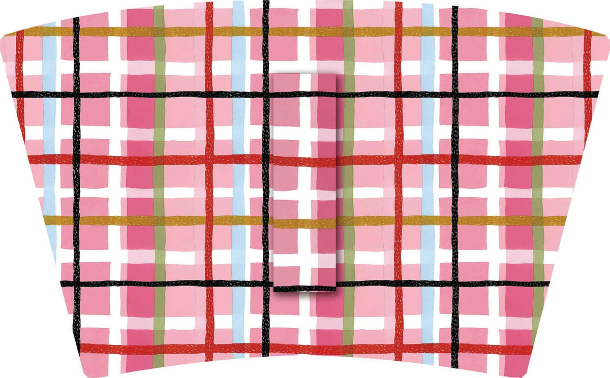(MID AUGUST PRE-ORDER)    (TALL ONLY) Pink Oxford Plaid with Blue Bow