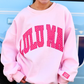 LM-SW-1008-PD Light Pink/Hot Pink Polka Dot Sweatshirt
