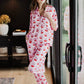 Cherry Bow Repeat Valentine's Pajama Pants Set