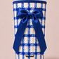 (MID AUGUST PRE-ORDER)  Royal Blue Gingham with Royal Blue Bow (TALL ONLY)