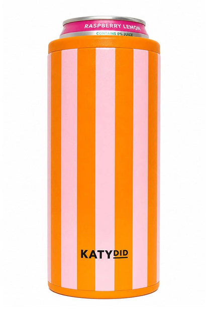 Pink and Orange Striped Insulated Drink Sleeve