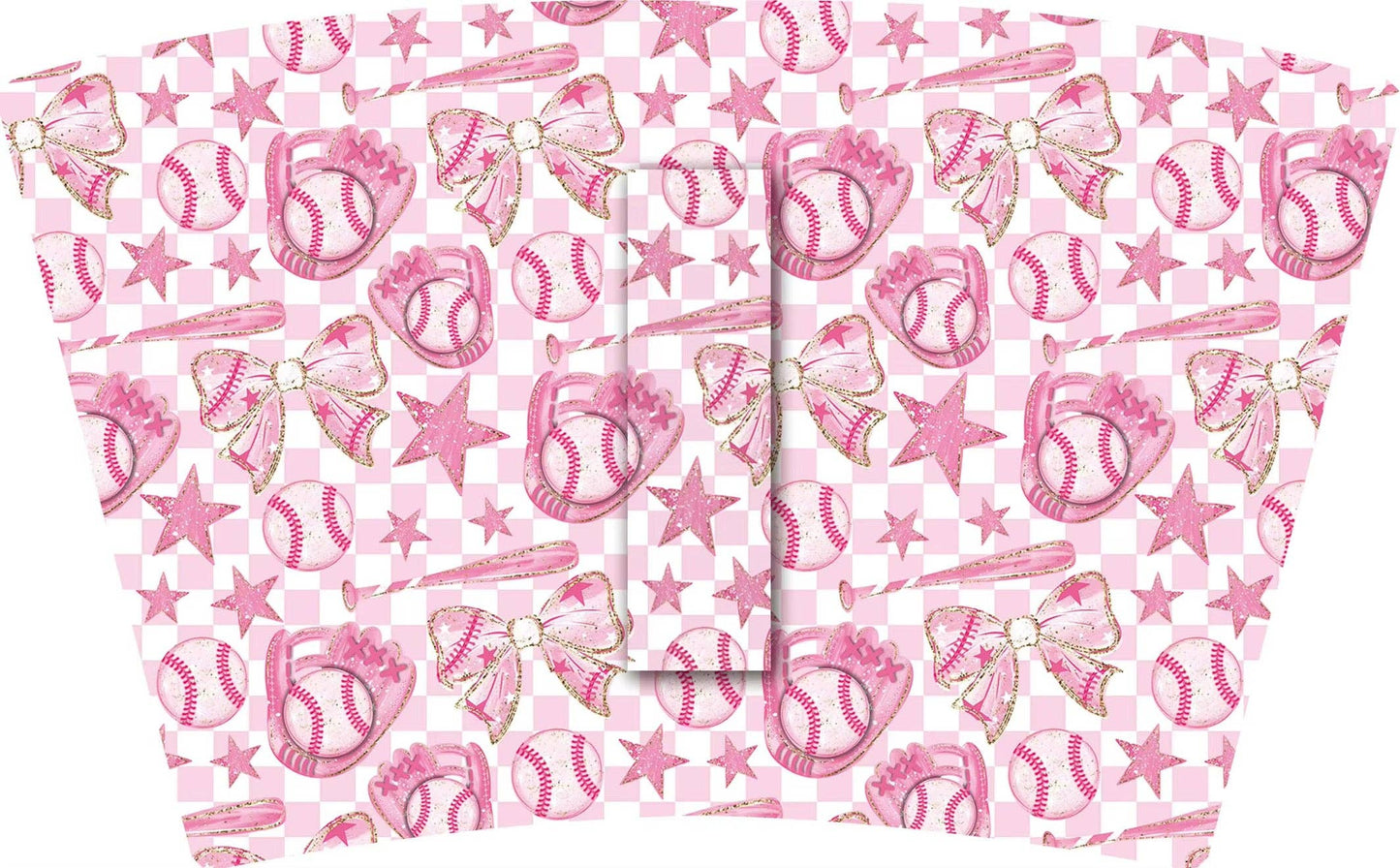 (EARLY-MID MAY PRE-ORDER TALL ONLY) Pink Baseball Stars & Bows